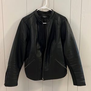 NWOT Black Faux Leather Moto Jacket